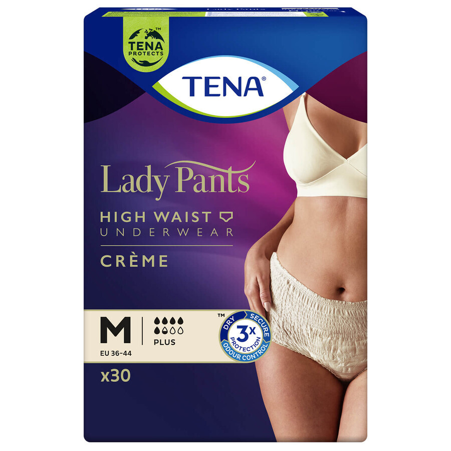 Tena Lady Pants Creme, culotte absorbante, taille M, 75-105 cm, Plus, 30 pièces