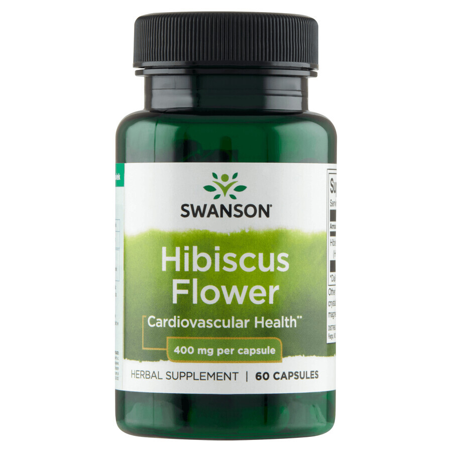 Swanson Hibiscus Flower, oxalic ketmia, 60 gélules