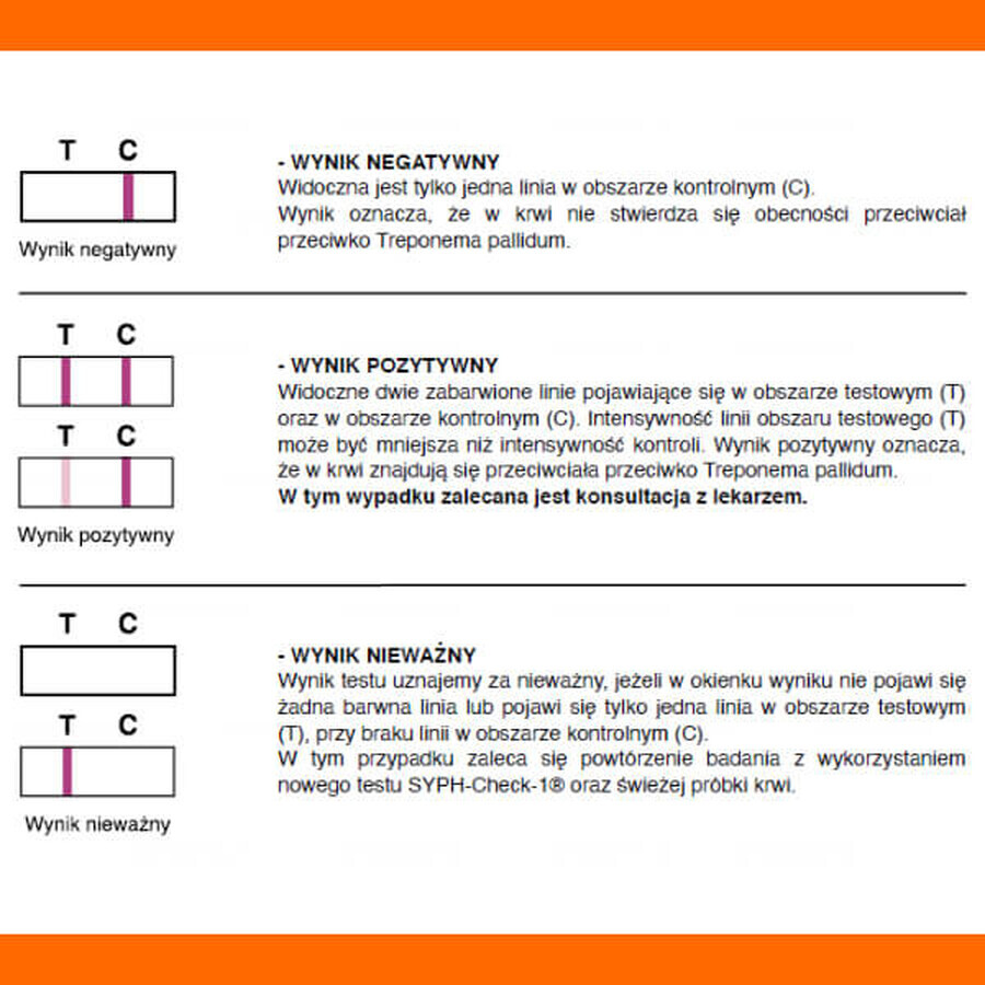 LabHome Syph-Check-1, bloedtest voor het aantonen van T. pallidum antilichamen, diagnose syfilis, 1 stuk