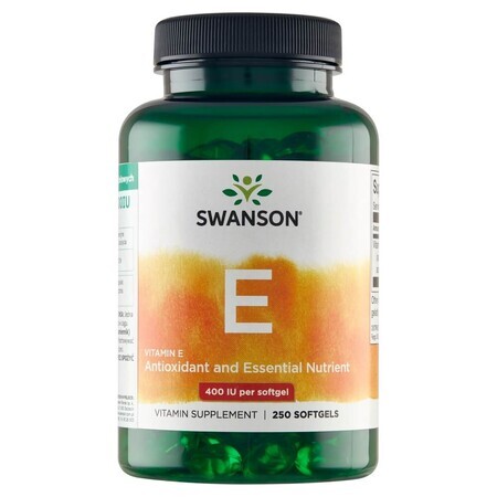 Swanson E, vitamine E naturelle 400 UI, 250 gélules