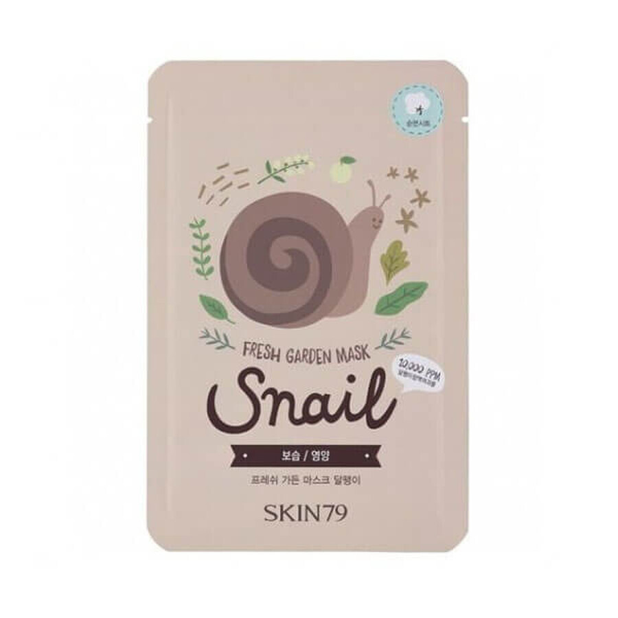 Skin79, Fresh Garden Snail, Snail Mucus Patch Mask, 23g