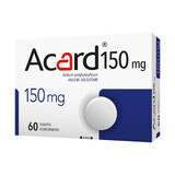 Acard 150 mg, 60 enteral tablets