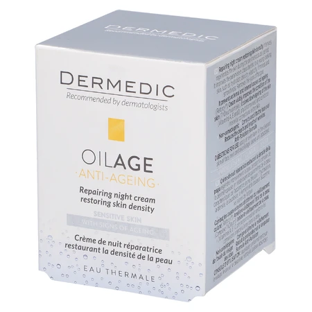 Dermedic Oilage, cremă de noapte reparatoare pentru restabilirea densității pielii, 50 g