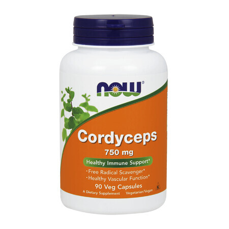 Now Foods Cordyceps 750 mg, 90 plantaardige capsules