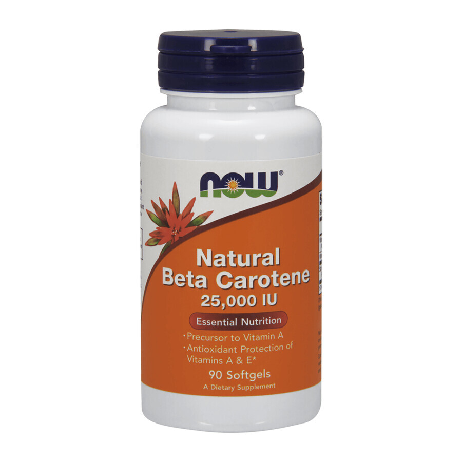 Now Foods Natural beta-carotene 25000 IU, 90 capsules