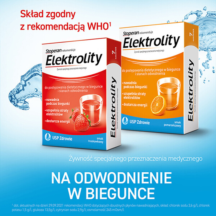 Elektrolyten, aardbeiensmaak, 7 sachets