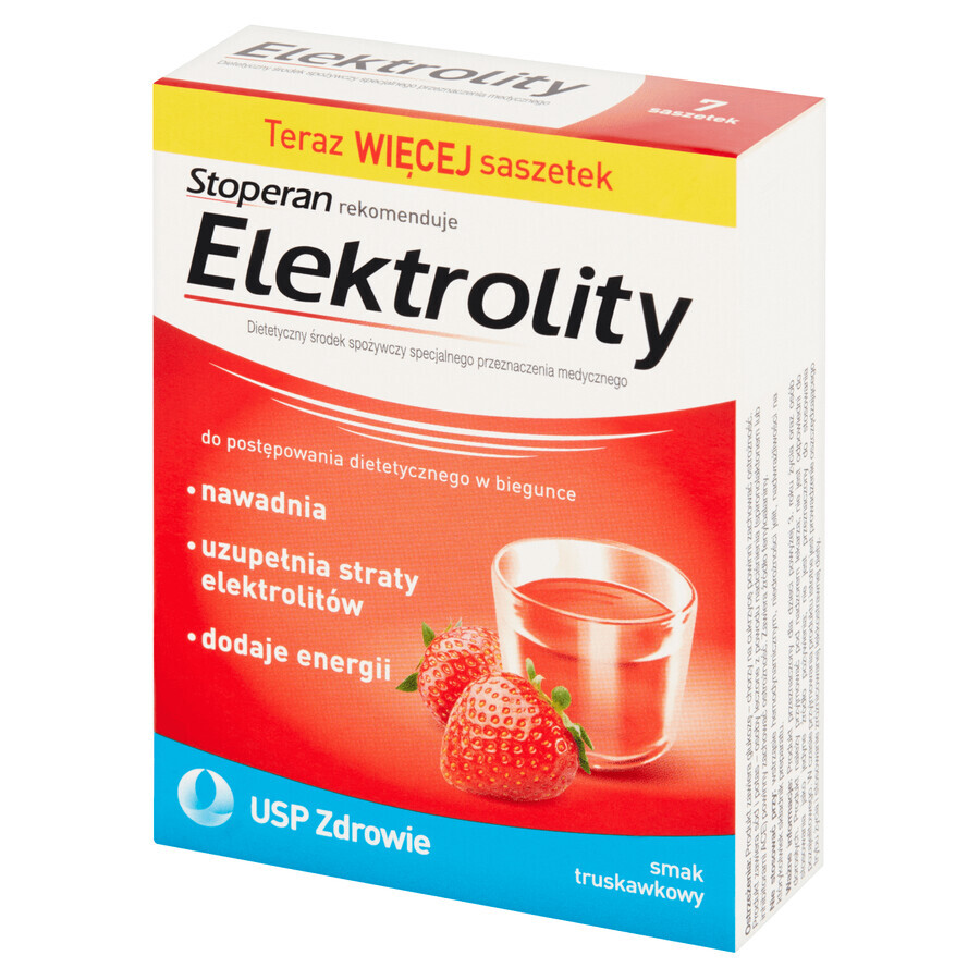 Elektrolyten, aardbeiensmaak, 7 sachets