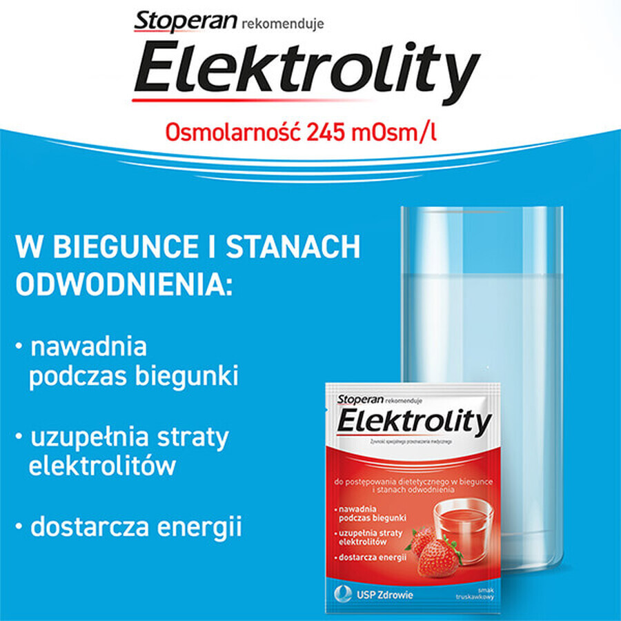 Elektrolyten, aardbeiensmaak, 7 sachets