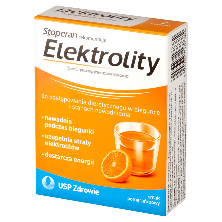 Elektrolyten, sinaasappelsmaak, 7 sachets