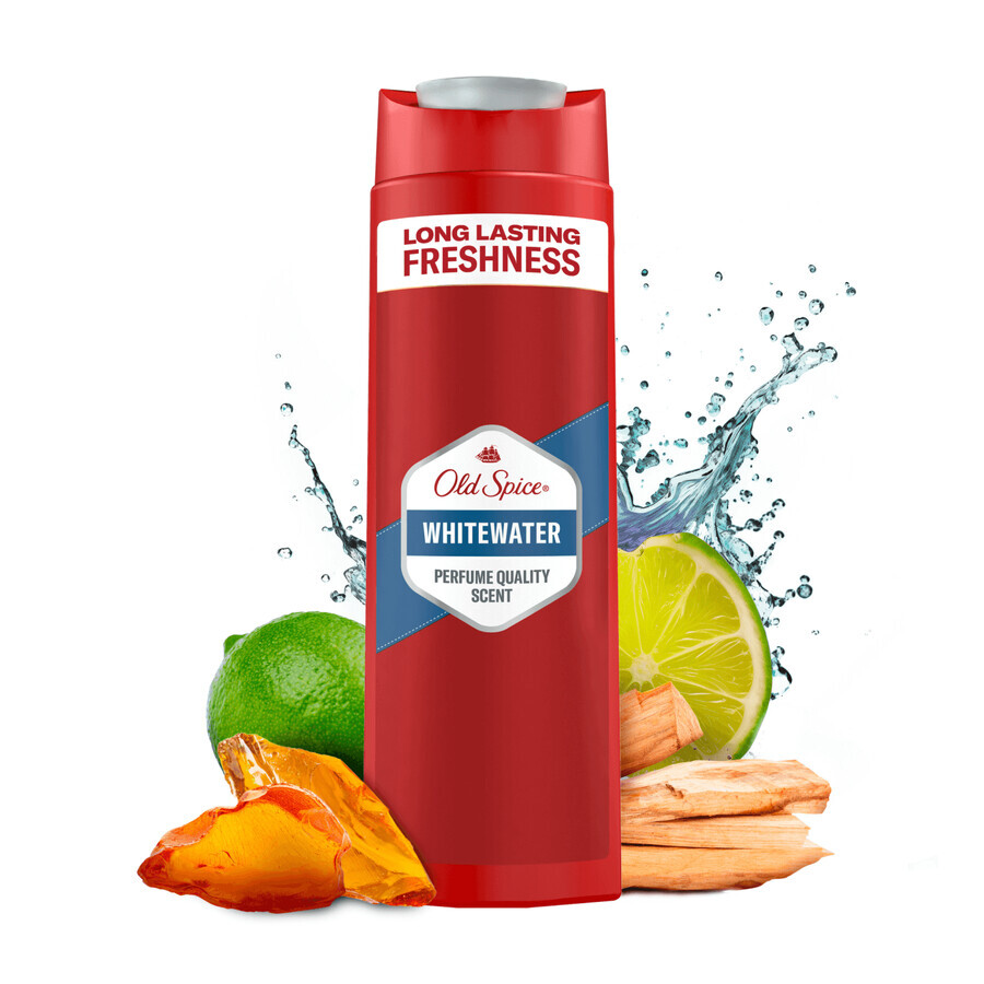 Old Spice, 3-in-1 douchegel voor lichaam, haar en gezicht, Whitewater, 400 ml