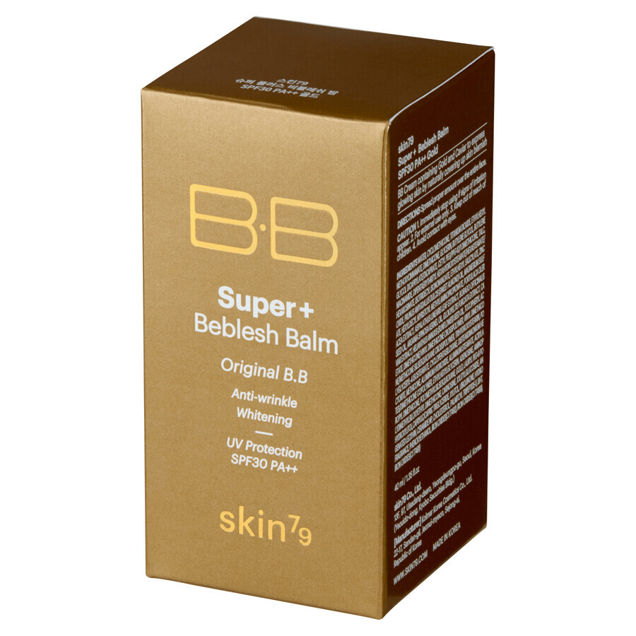 Skin79, BB Super + Beblesh Balm Gold, cremă de tonifiere facială, SPF 30 PA + + +, 40 ml