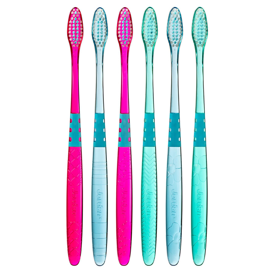 Jordan Target Teeth &amp; Gums, toothbrush, soft, 2 pieces