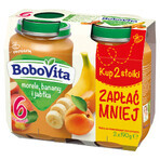 BoboVita Dessert, abrikozen, banaan, appel, na 6 maanden, 2 x 190 g