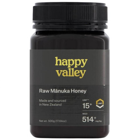 Happy Valley, Manuka UMF 15+ honing, 500 g