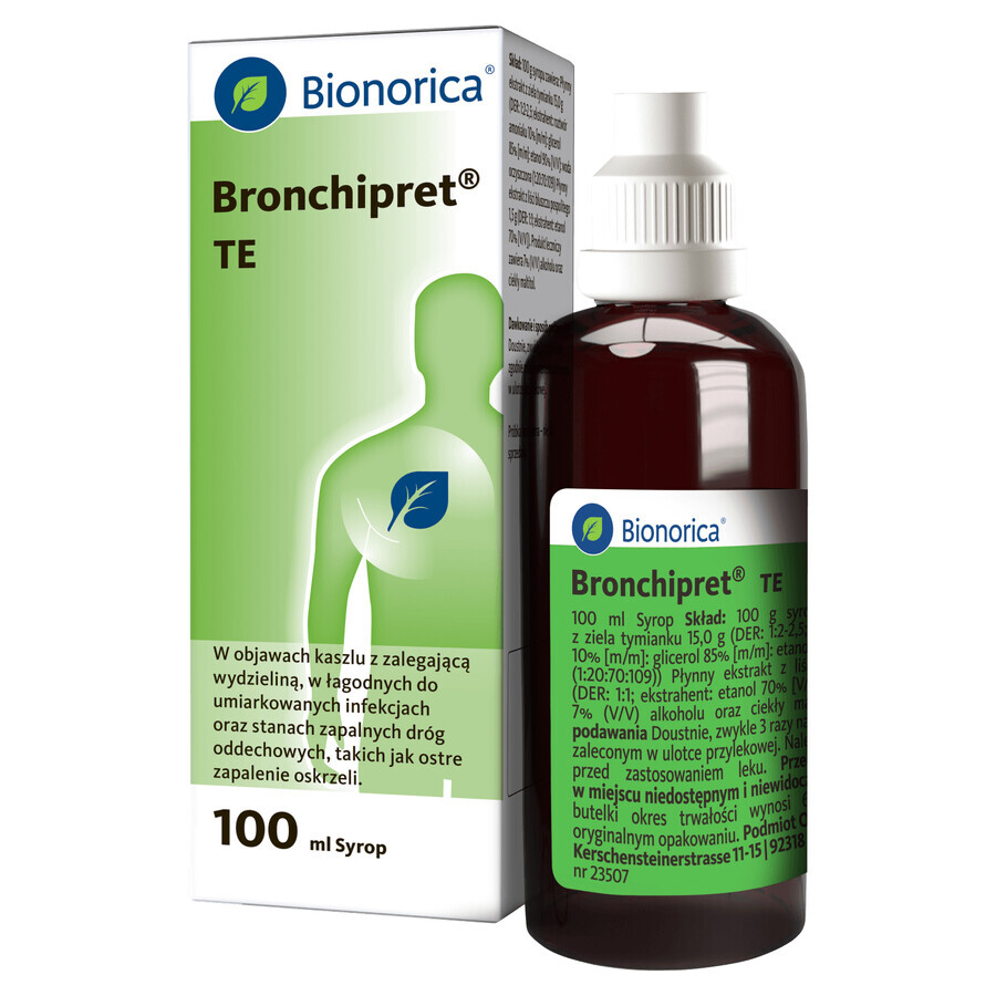 Bronchipret TE 15 g + 1.5 g, syrup, 100 ml