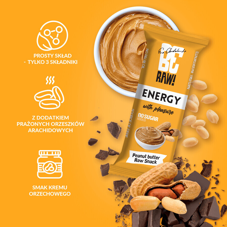 BeRAW! Energy Raw Snack, energiereep, hazelnootcrème, 40 g