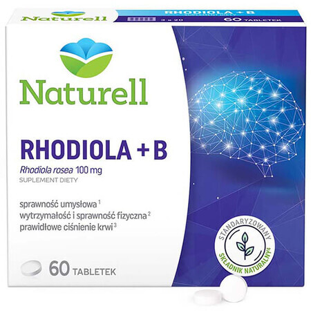 Naturell Rhodiola + B, 60 tablets