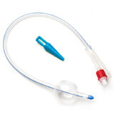 Catetere uretrale Foley, a 2 vie con valvola in plastica, 100% silicone, con contrasto radiografico, CH 16, 1 pezzo