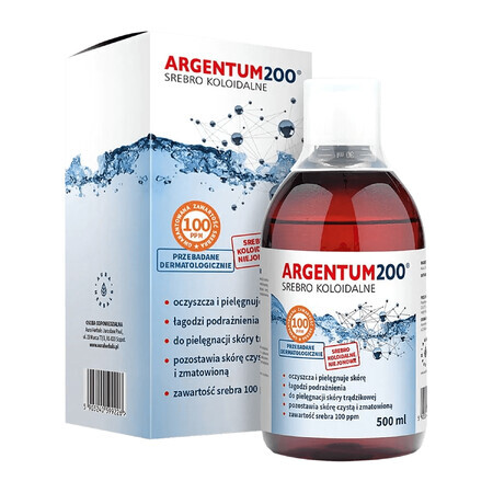 Aura Herbals Argentum 200, colloïdaal zilver 100 ppm, tonic, 500 ml