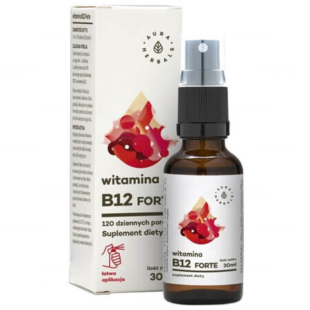 Aura Herbals Vitamine B12 Forte, spuitbus, 30 ml