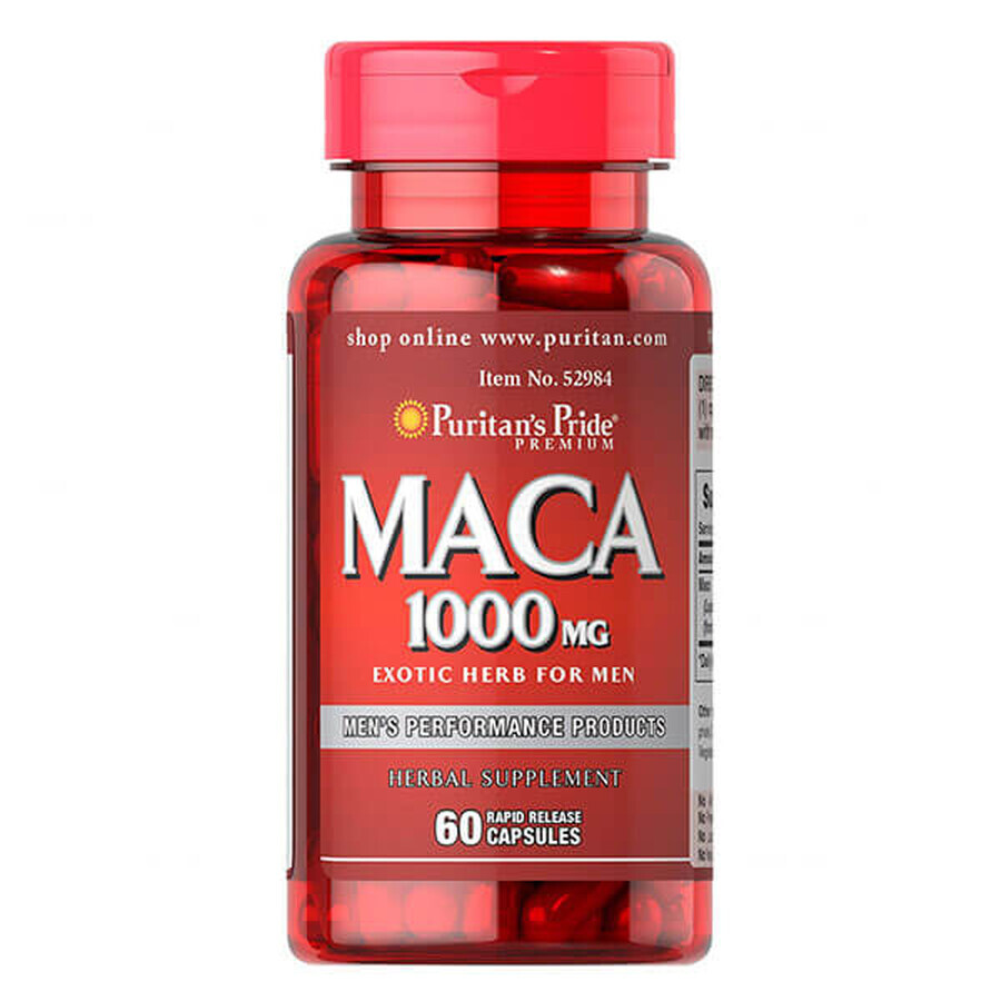 Puritans Pride Maca 1000 mg, 60 capsules