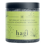 Hagi Cosmetics, scrub natural pentru corp cu ulei de cânepă și macadamia, 280 g