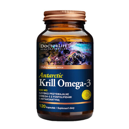 Doctor Life Antarctic Krill Omega-3, Antarctische Krillolie, 120 capsules