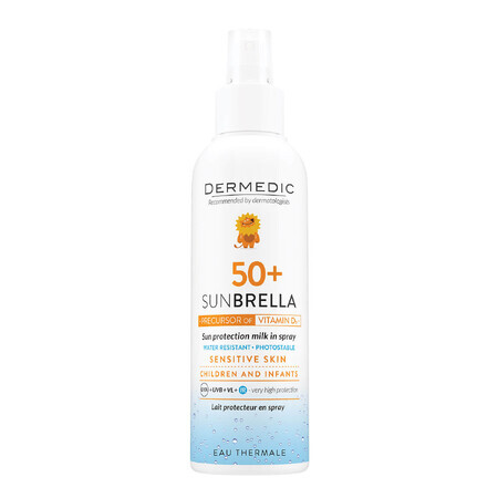 Dermedic Sunbrella Baby, loțiune spray protectoare pentru copii peste 6 luni, SPF 50+, 150 ml