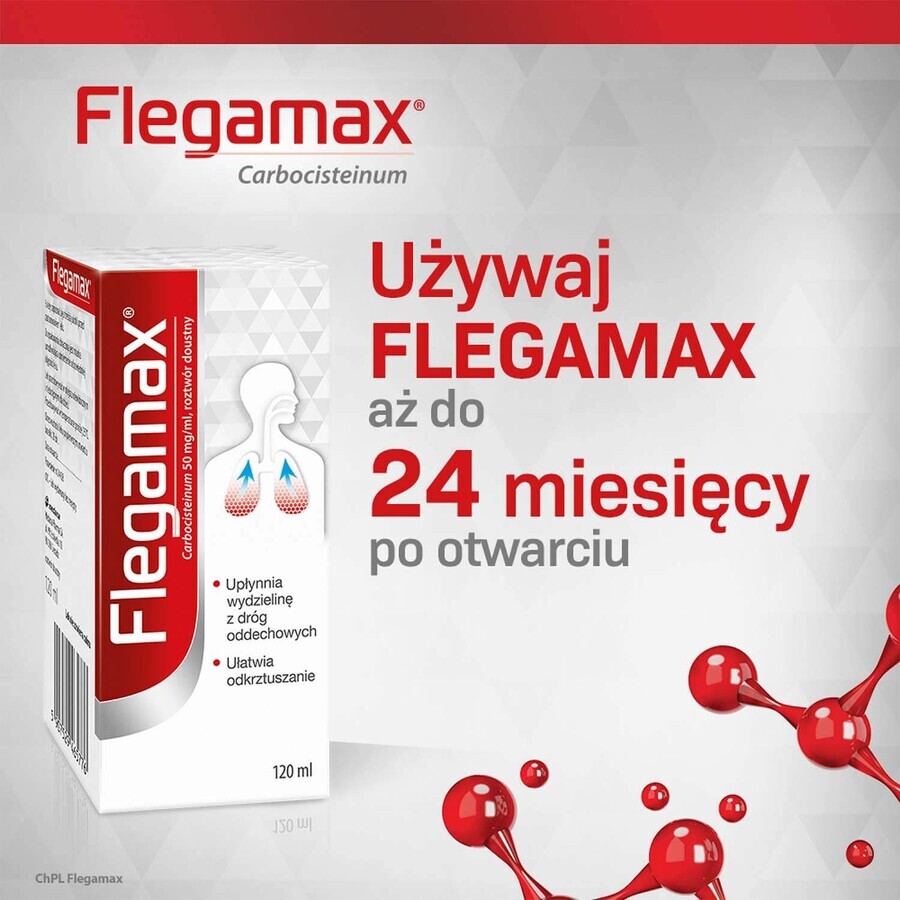 Flegamax 50 mg/ml, oplossing voor oraal gebruik, 120 ml