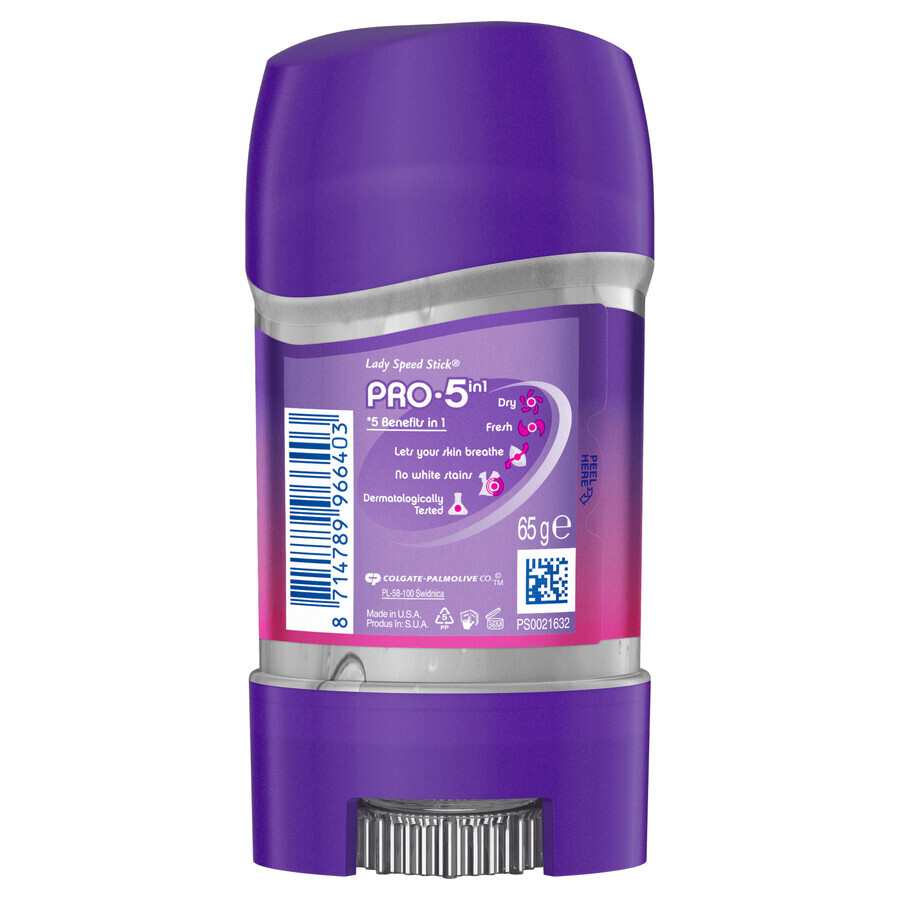 Lady Speed Stick, Pro 5in1, gel antiperspirant pentru femei, 65 g