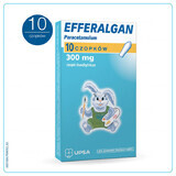 Efferalgan 300 mg, rectale zetpillen, 10 stuks