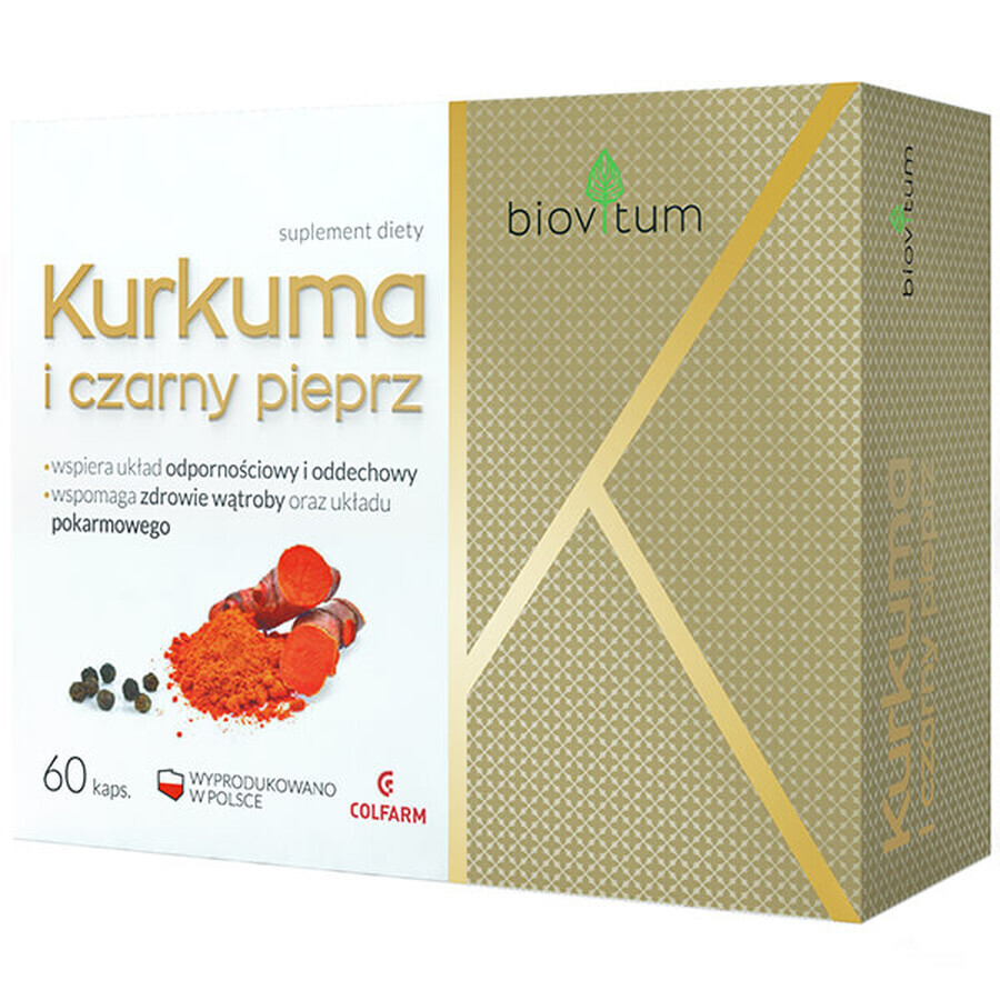 Biovitum Turmeric and black pepper, 60 capsules