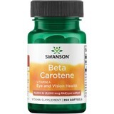 Swanson Beta Carotene 10000 IU, beta carotene, 250 gel capsules