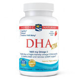 Nordic Naturals DHA Xtra, Omega-3 1660 mg, aardbeiensmaak, 60 capsules