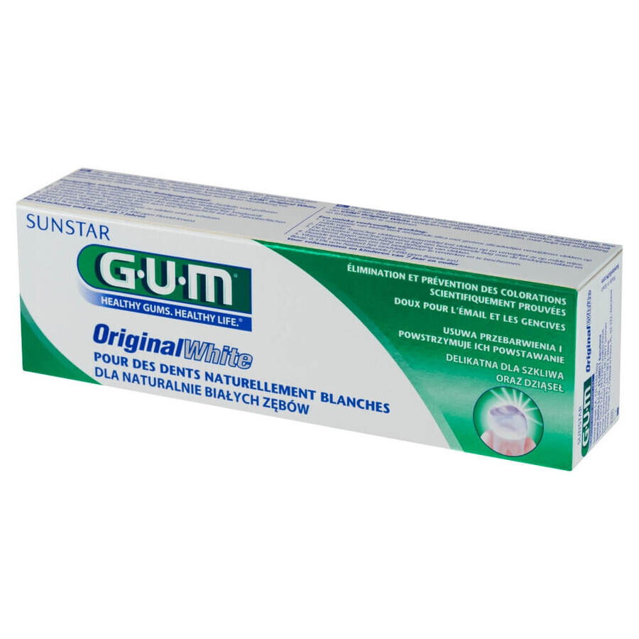 Sunstar Gum Original White, tandpasta, 75 ml