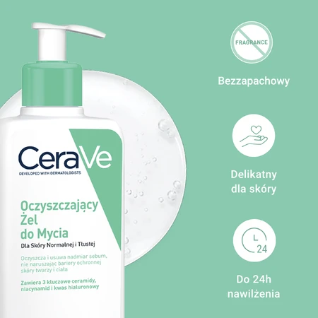 CeraVe, reinigende reinigingsgel met ceramiden, normale en vette huid, 236 ml