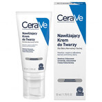 CeraVe, vochtinbrengende crème met ceramiden voor het gezicht, normale en droge huid, 52 ml