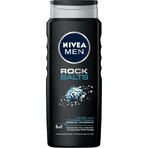 Nivea Men, Gel de duș 3 în 1 pentru față, corp și păr, săruri de rocă, 500 ml