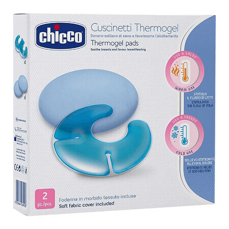 Chicco, compresses mammaires en gel, 2 pièces