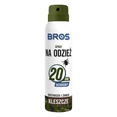 Bros, kleding spray tegen teken, DEET 20%, 90 ml