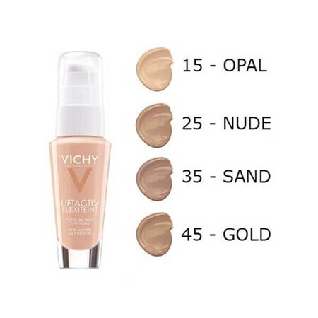 Vichy Liftactiv Flexiteint, wrinkle smoothing foundation, 25 Nude, 30 ml