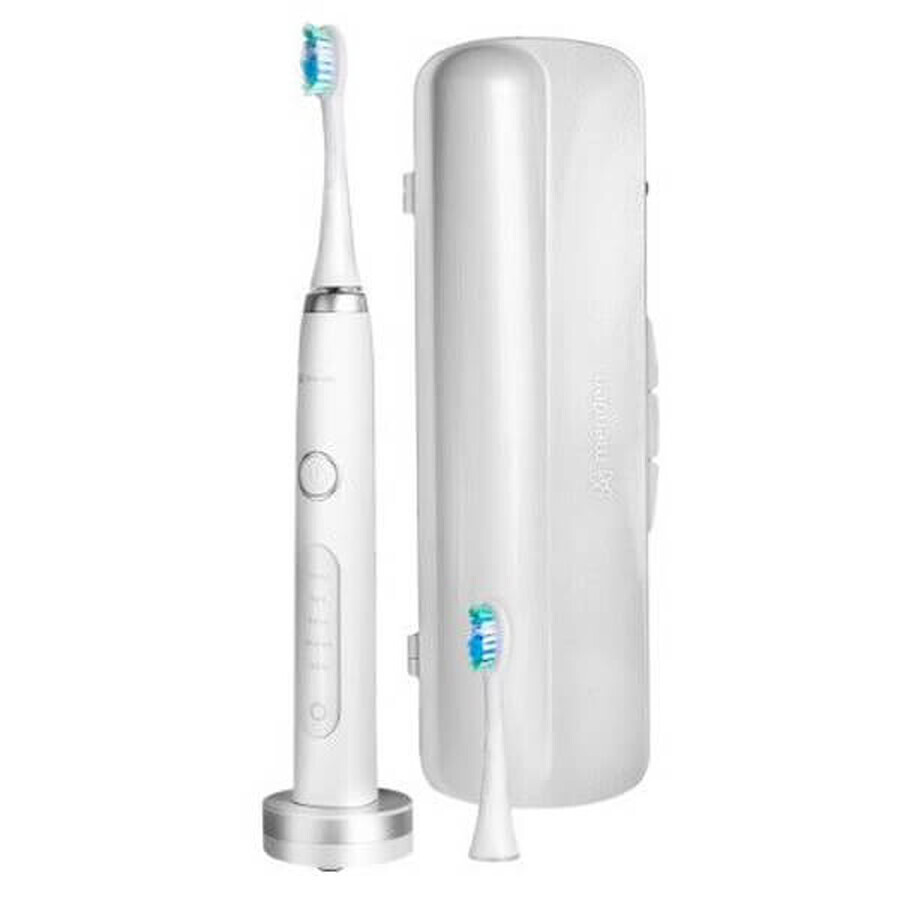 Meriden Sonic+ Professional, brosse à dents sonique, blanche, 5 modes de nettoyage, 1 pièce