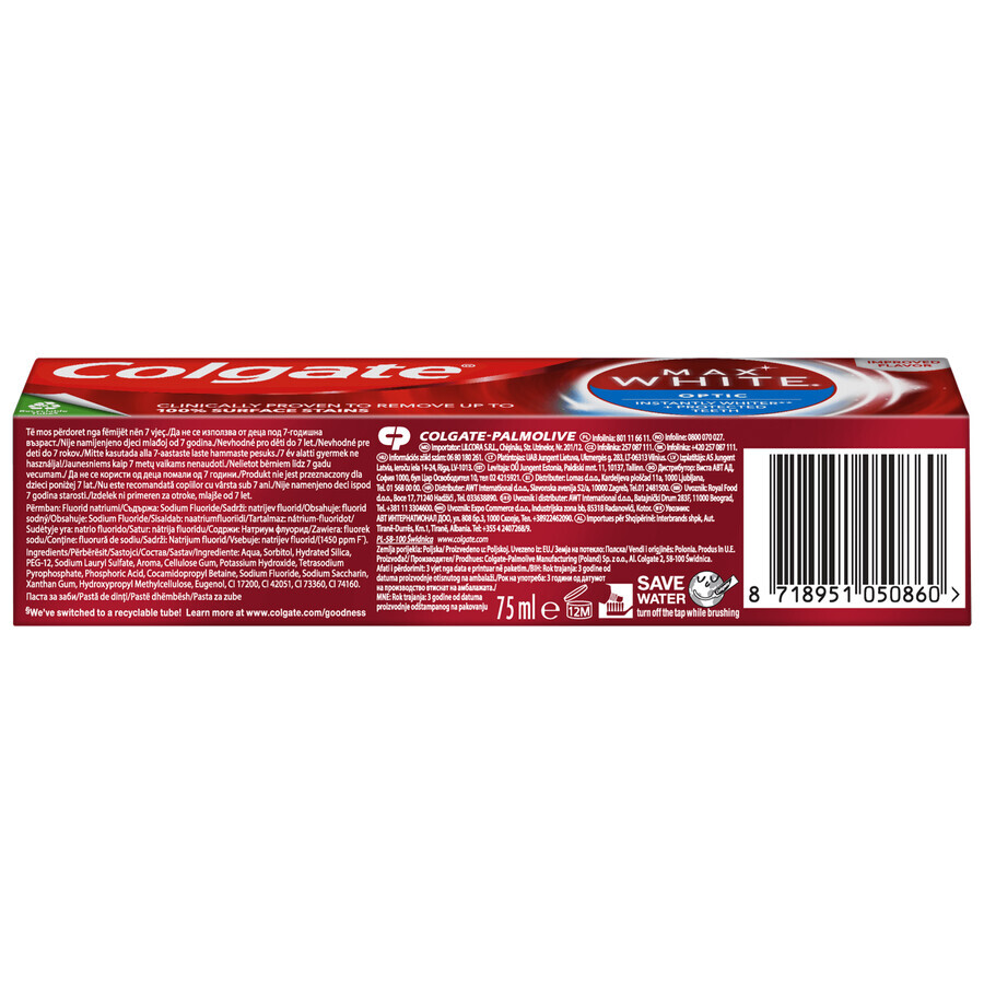 Colgate Max White One Optic tandpasta, whitening, 75 ml