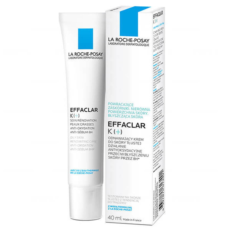 La Roche-Posay Effaclar K(+), cremă de reînnoire pentru ten gras, 40 ml