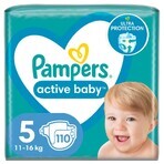 Pampers Active Baby, scutece, mărimea 5, 11-16 kg, 110 buc