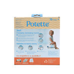 Potette Plus, baby potje en toiletbril 2in1, grijs en wit, 1 stuk