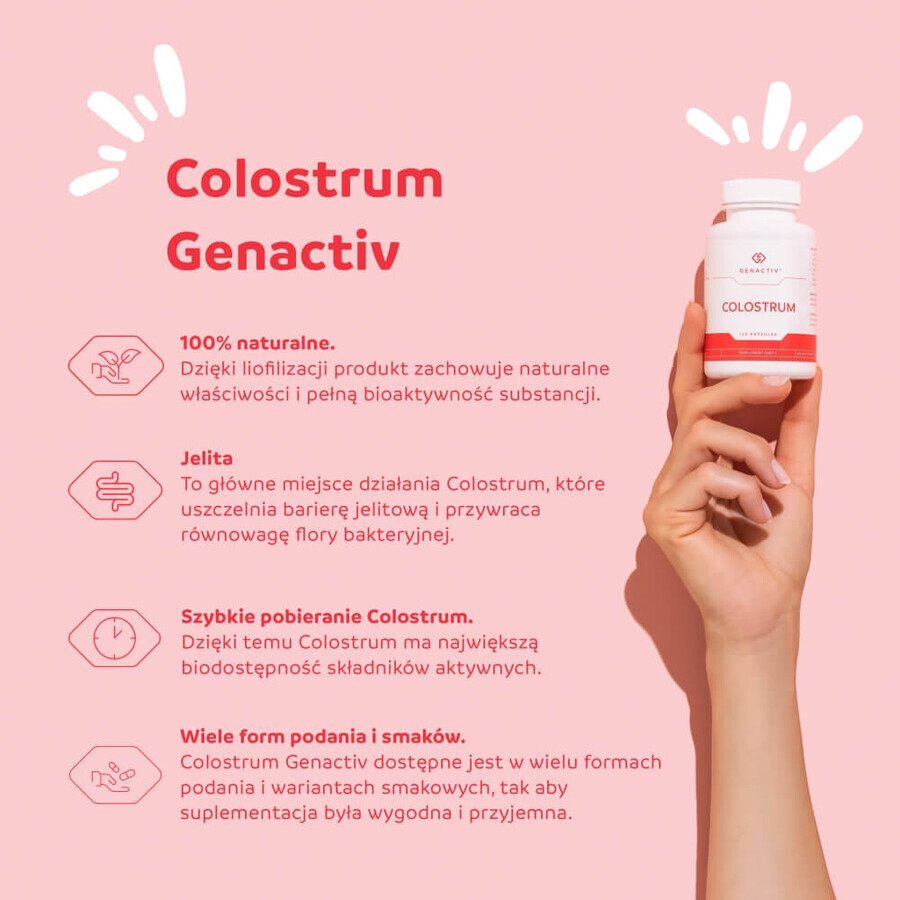 Genactiv Colostrum met Framboos, 60 zuigtabletten