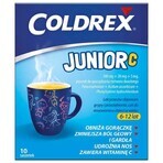 Coldrex Junior C 300 mg + 20 mg +5 mg, poeder voor orale oplossing voor kinderen van 6-12 jaar, citroensmaak, 10 sachets