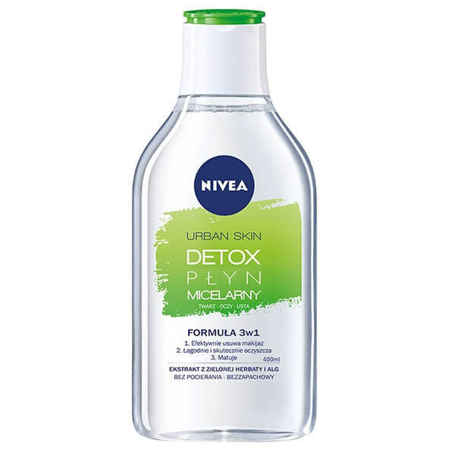 Nivea Urban Skin, Protection, cremă de zi, 50 ml + Urban Skin, Detox, loțiune micelară 3în1, 400 ml