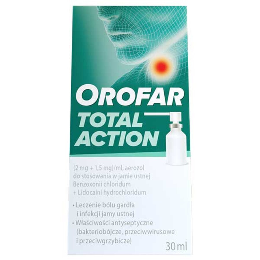 Orofar Totale Actie (2 mg + 1,5 mg)/ml, orale spray, 30 ml